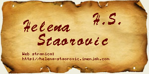 Helena Staorović vizit kartica
